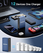 MEKIOJEO 12 Ports Aluminum Alloy 380W Charging Station Fast USB C Charger Block - Image 6