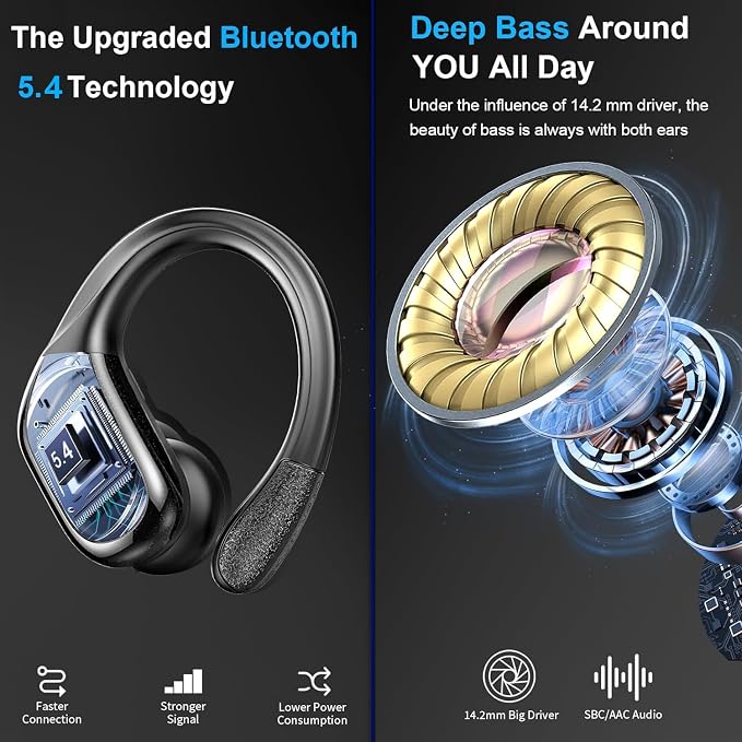 Wireless Earbud, 75Hrs Bluetooth 5.4 Headphones IP7 Waterproof - Image 3