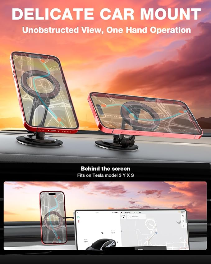Smolink Tesla Phone Mount, All Metal Strong Magnet Magnetic Phone Holder - Image 4