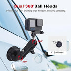 Camera Suction Cup Mount with Ball Head Magic Arm, Universal 360°Vacuum Suction - Image 3