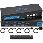 HDMI2.0+ Displayport1.4 KVM Switch 2 Monitors 3 Computers USB 3.0 KVM 8K & 4K by CMSTEDCD