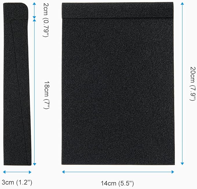 SS5 Studio Monitor Isolation Pads, High-Density Acoustic Foam Tilted Tabletop & - Image 5