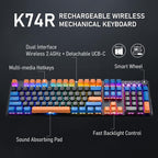 iRocks K74R Wireless RGB Illuminated Mechanical Gaming Keyboard, Hot-Swappable - Image 2