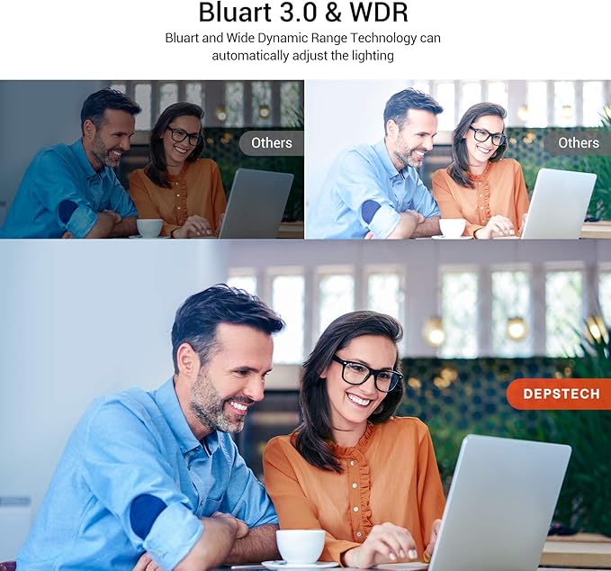 DEPSTECH 4K Webcam, DW49 HD 8MP Equipped - Image 3