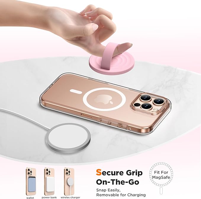 Magnetic Phone Ring Grip Holder, Silicone Finger Loop Grip, Compatible - Image 4