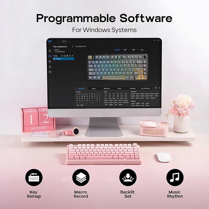 EPOMAKER X Aula F75 75% Wireless Gaming Keyboard, BT/2.4GHz/USB-C, Hot - Image 6