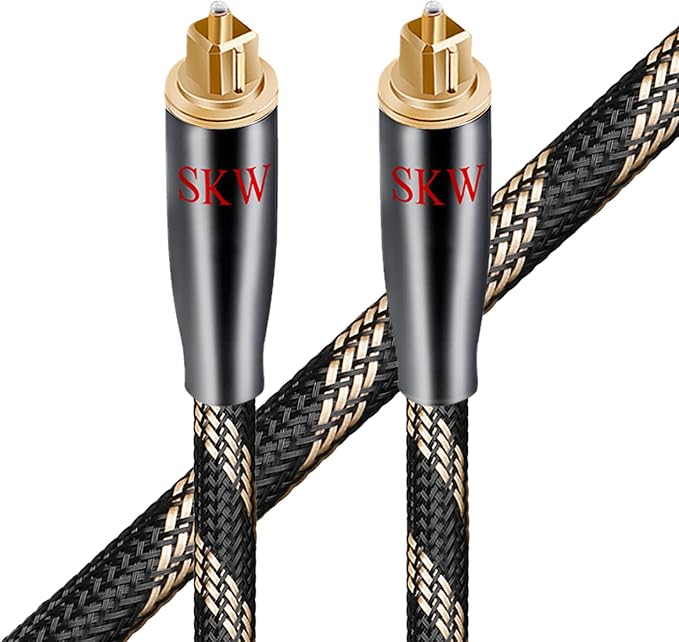 SKW Optical Digital Audio Toslink Cable Home Theater Fiber Optic Male to Male by SKW