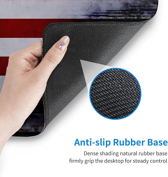 Gaming Mouse Pad American Flag Mouse Mat Non-Slip Rubber Carpet Pad - Image 4