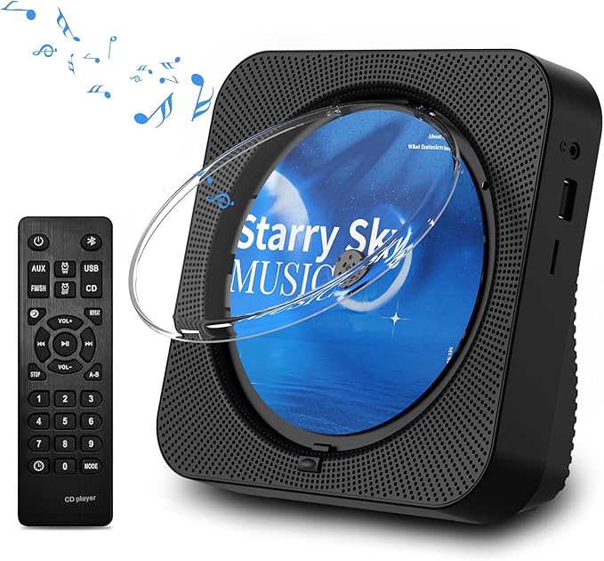 CD Player Portable Bluetooth 5.1 Desktop CD Player by ZYOKATA
