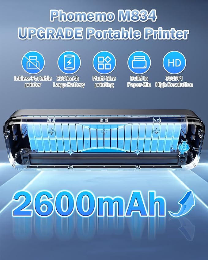 Phomemo M834 Portable Printer Wireless - Image 6