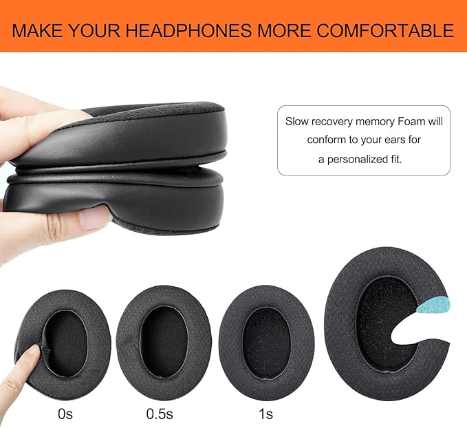 GVOEARS Replacement Earpads for Audio Technica ATH M50X/M40X/M30, HyperX - Image 4