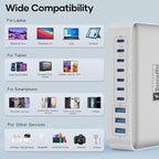 500W Charging Station for Multiple Devices, 10 Ports Charging Blocks for - Image 8