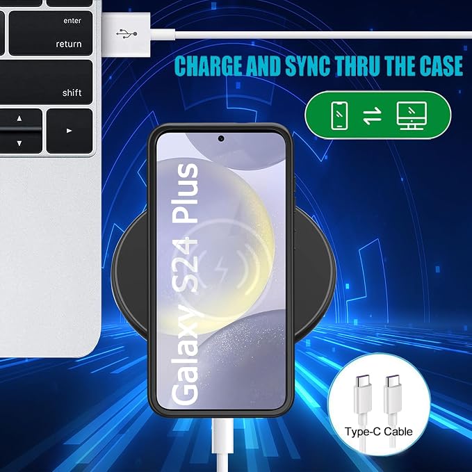 Battery Case for Galaxy S24 Plus, Slim Portable Protective Fast Charging Case - Image 6