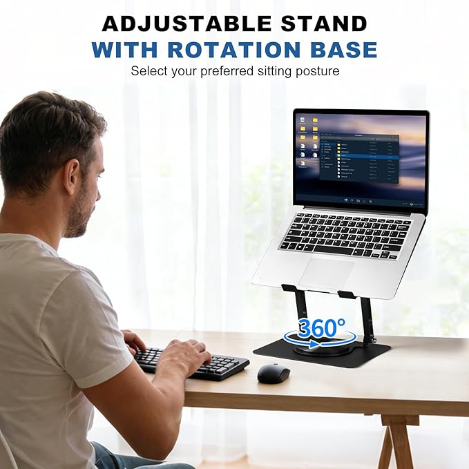 Laptop Cooling Pad with 2 Detachable Fans, Adjustable Height & Angle Stand - Image 7