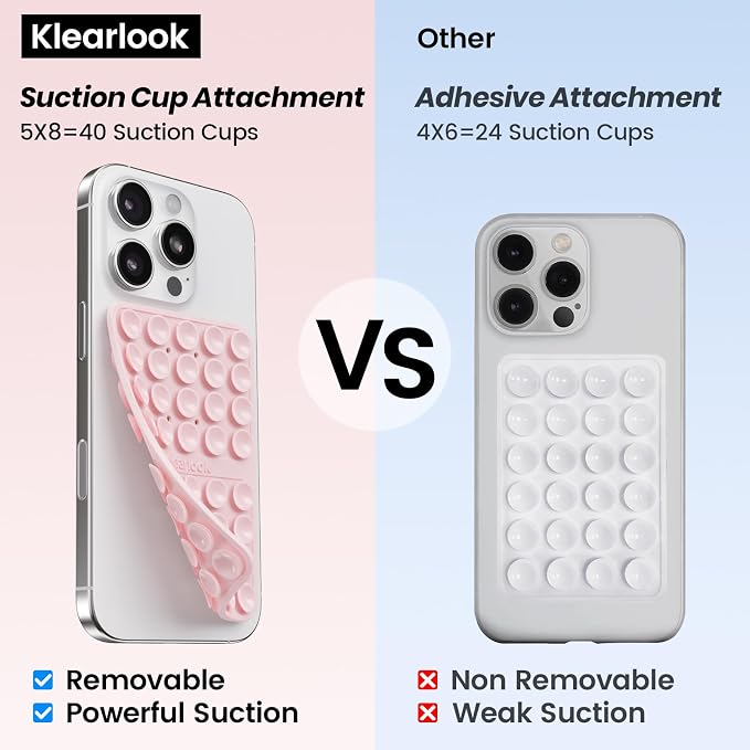 2PCS Silicone Suction Cup Phone Case Mount Double Sided, Hands-Free Phone - Image 2