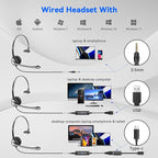 Wantek Computer Headset with Microphone - Image 3