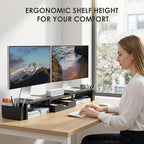 OPNICE Desk Organizers and Accessories, Dual Monitor Stand Riser - Image 3
