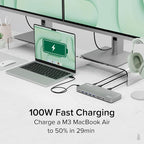 Plugable USB C Laptop Docking Station, Dual Monitor 4K 60Hz - Image 5