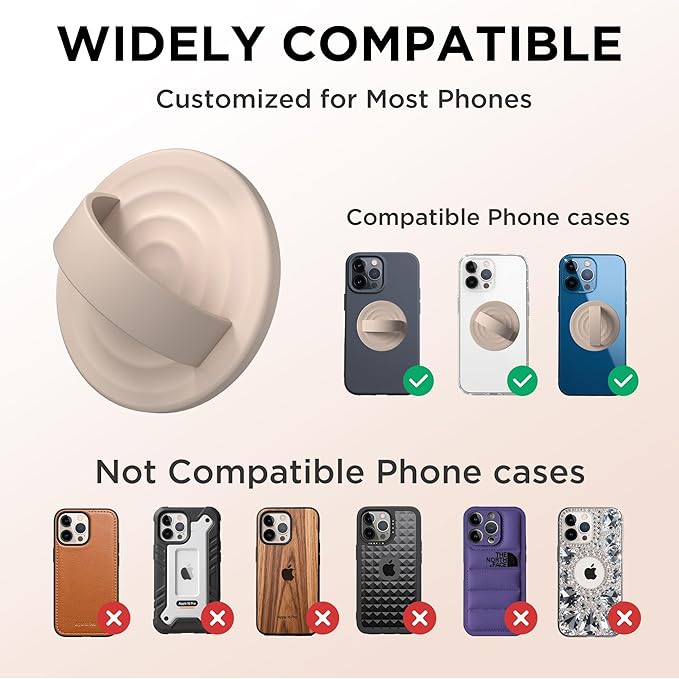 Magnetic Phone Ring Grip Holder, Silicone Finger Loop Grip, Compatible - Image 7