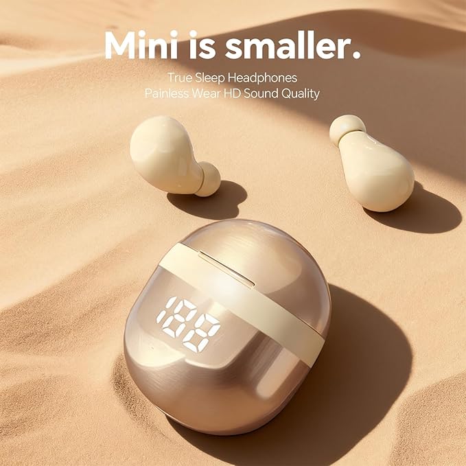 Xmenha Invisible Mini Small Earbuds Wireless Bluetooth, Skin Tone Comfortable - Image 3