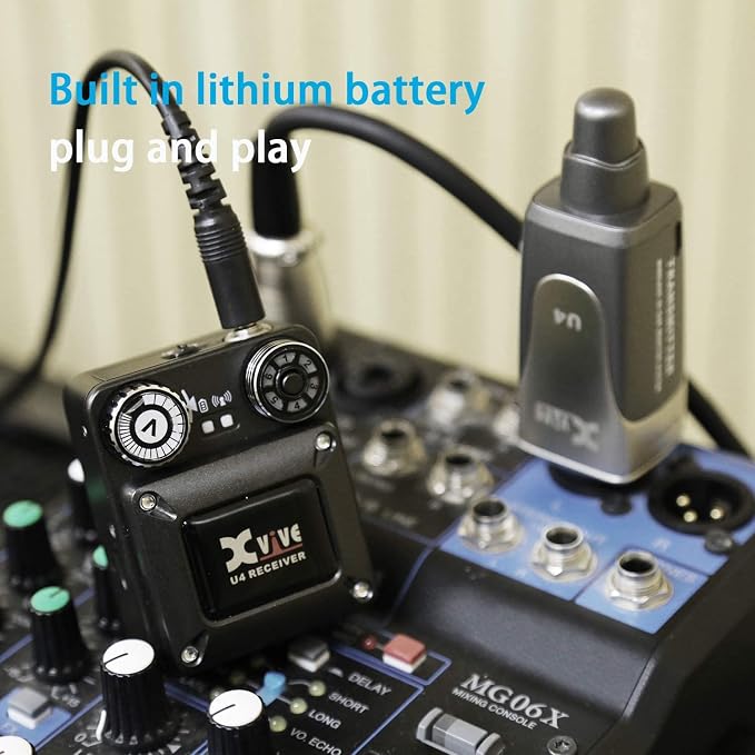 Xvive U4 Wireless in-Ear Monitor System Receiver Personal IEM - Image 3