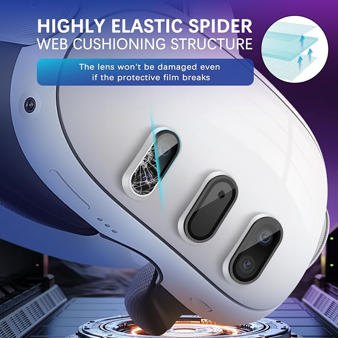 Camera Lens Protector for Oculus Meta Quest 3 Accessories, Thin 9H Tempered - Image 5
