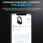 JLab Go Lux ANC Wireless Headphones, Cloud White, Hybrid Active Noise Cancelling - Image 6
