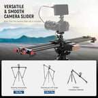 NEEWER 31.5"/80cm Motorized Camera Slider, App Wireless Control DSLR Carbon - Image 2