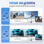 USB C Hub Laptop Docking Station Dual Monitor, 14 in 1 Multiport Adapter - Image 6