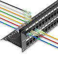 Patch Panel 48 Port Cat6 with Coupler Keystone, Cat6 Network Patch Panel 10G No by Unknown