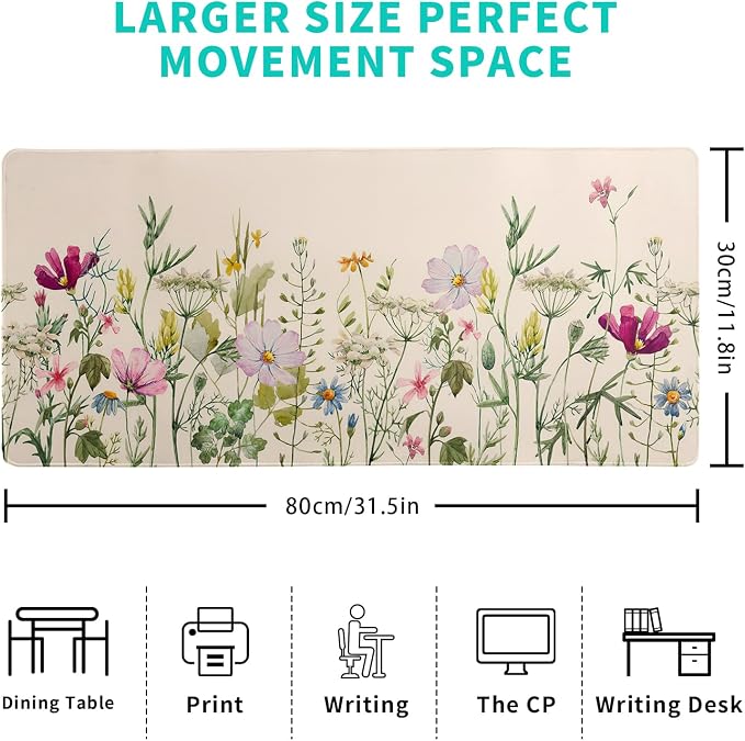 Flower Gaming Mouse Pad Large Mouse Pad - Image 2