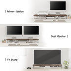 Fenge Acrylic Monitor Stand Riser, 42.5 Inches Dual Monitor Stand - Image 5