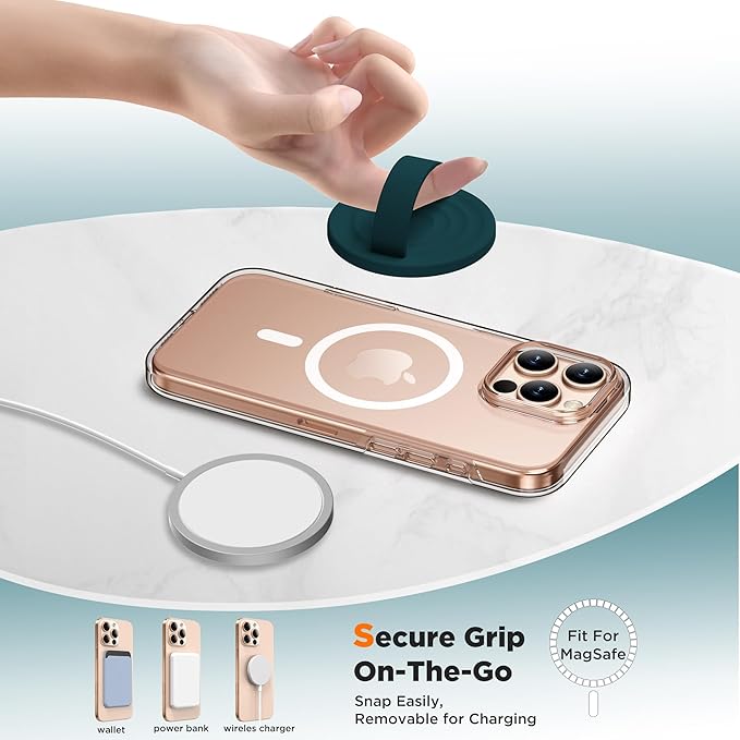 Magnetic Phone Ring Grip Holder, Silicone Finger Loop Grip, Compatible - Image 4