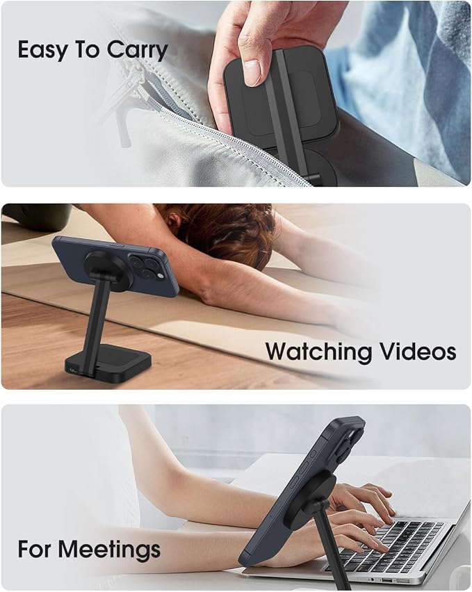 Magnetic Charging Station for iPhone 16 15 14 13 12 Series, Foldable Wireless - Image 6
