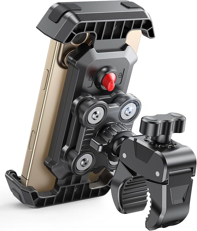 Bike Phone Holder, Super Stable Motorcycle Phone Mount, 360° Rotation & Quick by Viccux