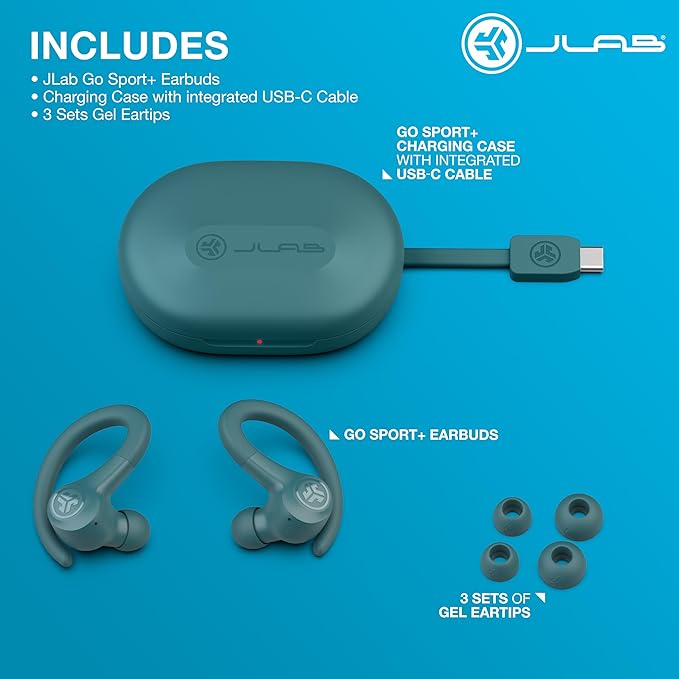 JLab, Go Sport+, True Wireless Workout Earbuds - Image 4