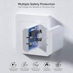 iPhone Charger 2Pack PD Dual USB C Charger Block Fast Charging Wall Charge Plug - Image 5