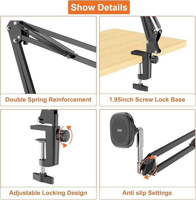 UURIG Overhead Phone Mount Stand - Image 4