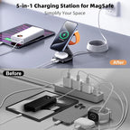 5-in-1 Wireless Charger for MagSafe, AC ISLAND Portable Travel Charging Station - Image 5