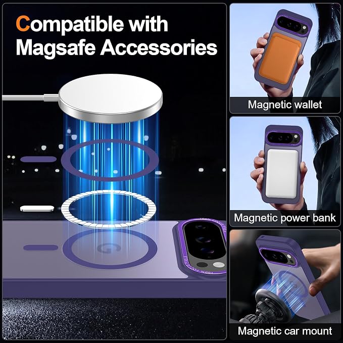 Magnetic for Google Pixel 10 Pro XL Case, Shockproof Slim Translucent Matte - Image 2