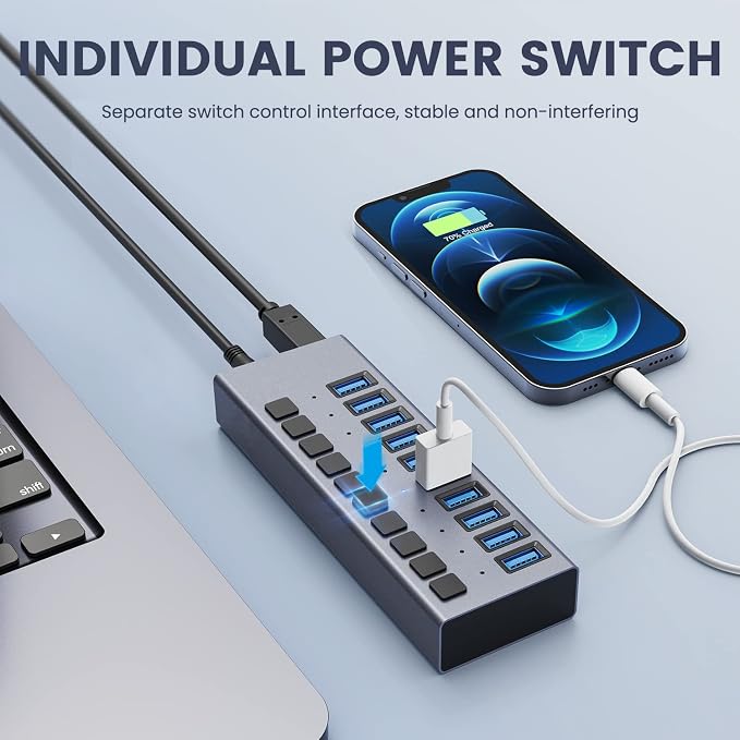 48W Powered USB Hub - Image 5