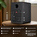 Sanyun SW206 80W Active Dual-Mode Bookshelf Speakers, 4” Studio Monitor & HiFi - Image 5