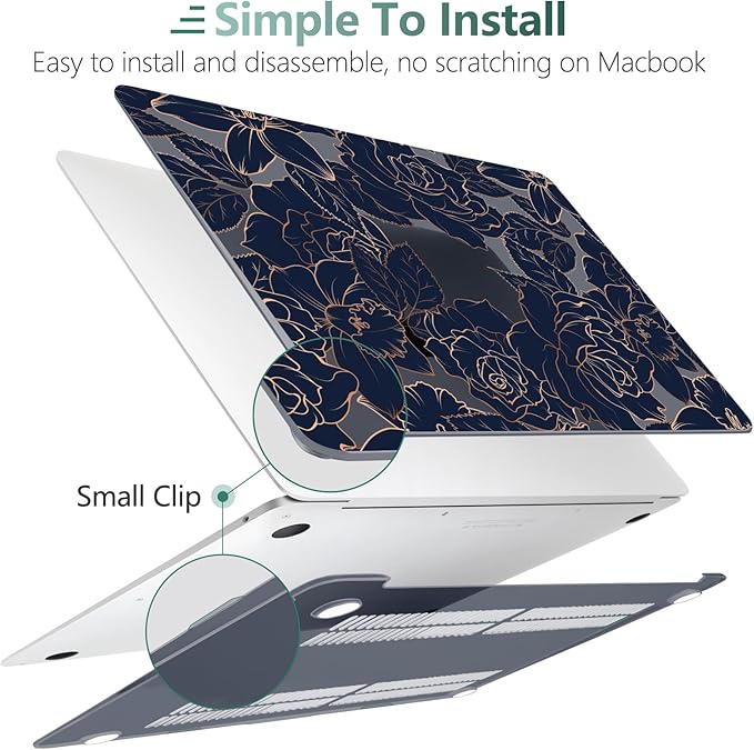 TWOLSKOO Compatible with MacBook Pro 13 inch Case 2023-2016 A2338 M2/M1 A2251 - Image 2