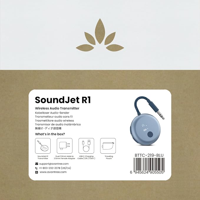 Avantree SoundJet R1 – Airplane Bluetooth Adapter - Image 8