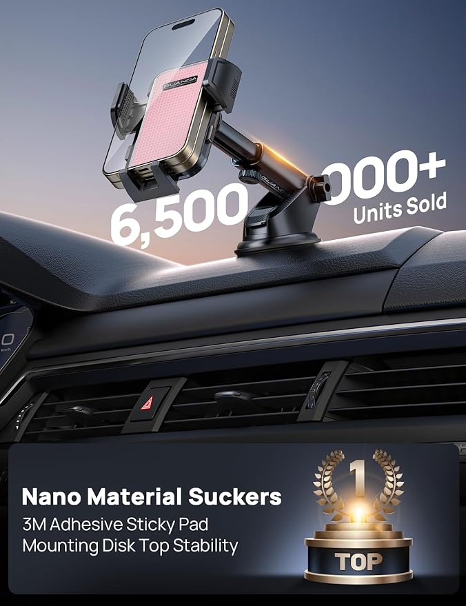 Dashboard Phone Holders for Your Car, Car Cell Phone Holder, Rotatable Suction - Image 2