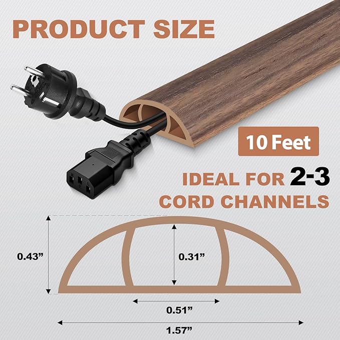 Floor Cord Cover for Wires on Floor Self Adhesive Cord Hider Floor Cable - Image 6
