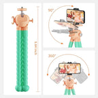 Phone Tripod with Wireless Remote - 2 in 1 Replaceable Flexible Tripod - Image 8