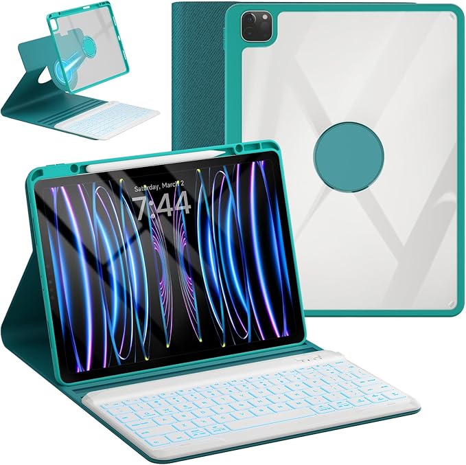 OYEEICE Keyboard Case for iPad Pro 12.9 inch 6th Gen 2022, 5th 2021, 4th 2020 by OYEEICE