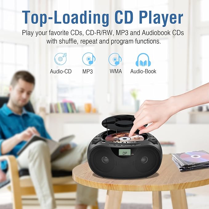 Nextron Portable CD Player Bluetooth Boombox - Image 4