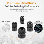 QILIPSU 32pcs NPT Cable Gland Kits 1/4" 3/8" 1/2" 3/4" Waterproof IP68 Nylon - Image 3